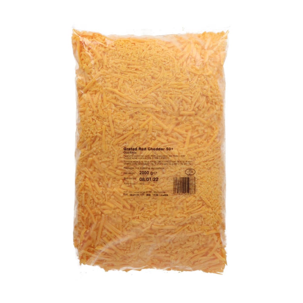 Cheddar Shredded Cheese Red 50+