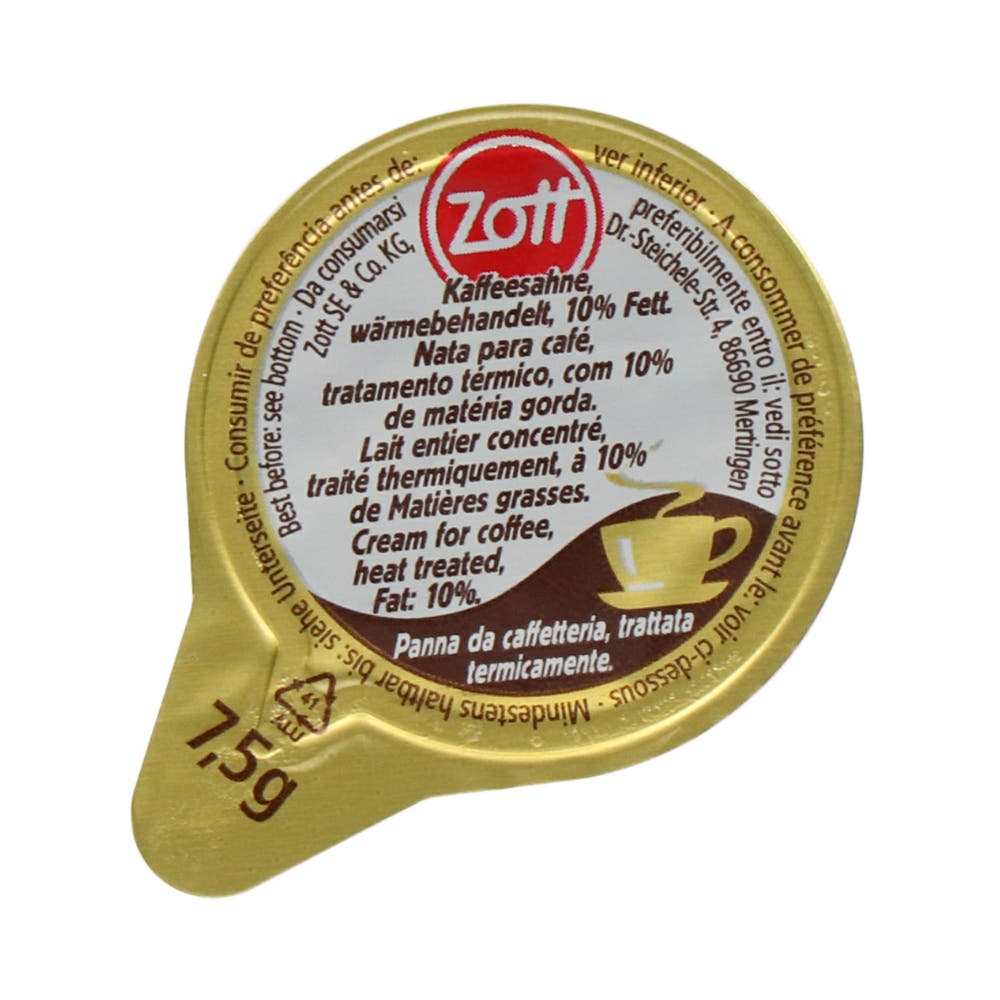 Coffee Cream Zott Portions 10%