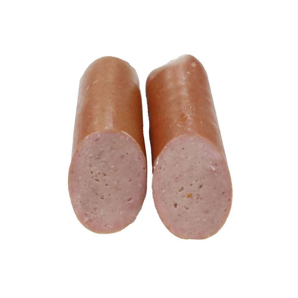 Pork Frankfurter Sausages + Chicken Cooked , Smoked , Bulk Packed