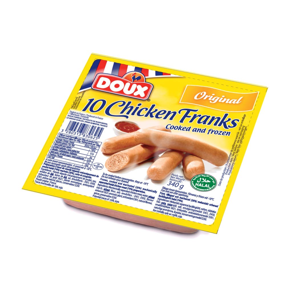 Chicken Frankfurters Doux Original Halal