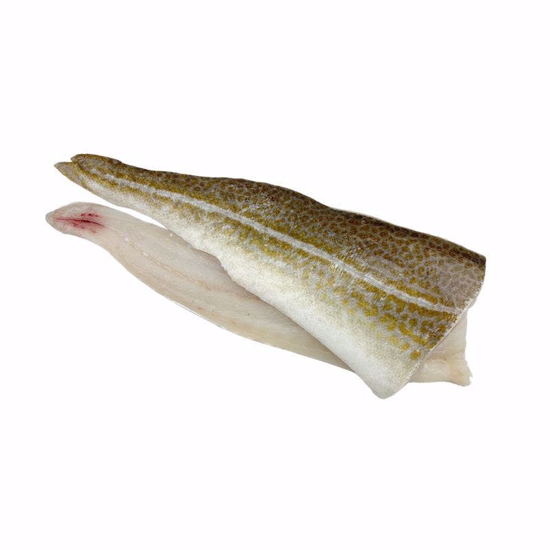 Atlantic Cod Fillet 300-600 gr. 80% NW Skin On Boneless IQF MSC