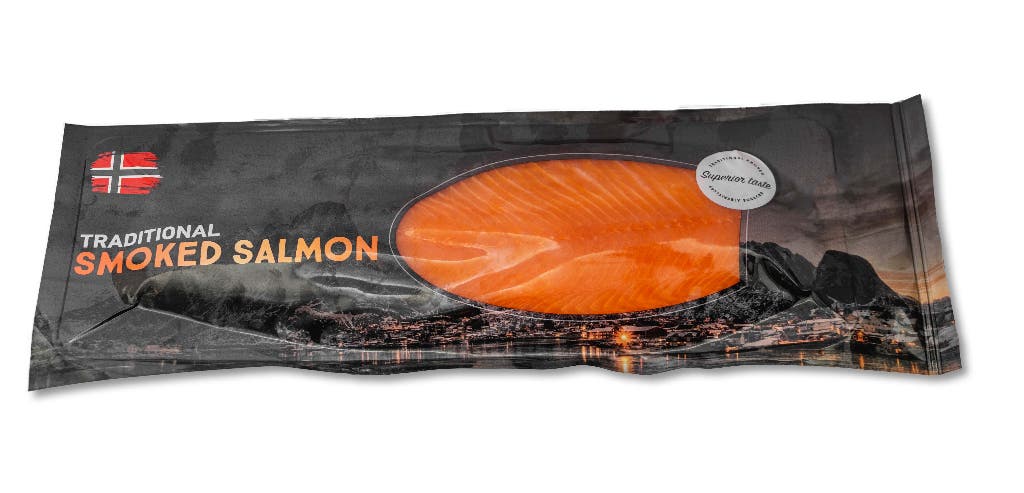 Salmon Smoked/Presliced 2-3 Lbs with Skin 100% Vacuum Pack