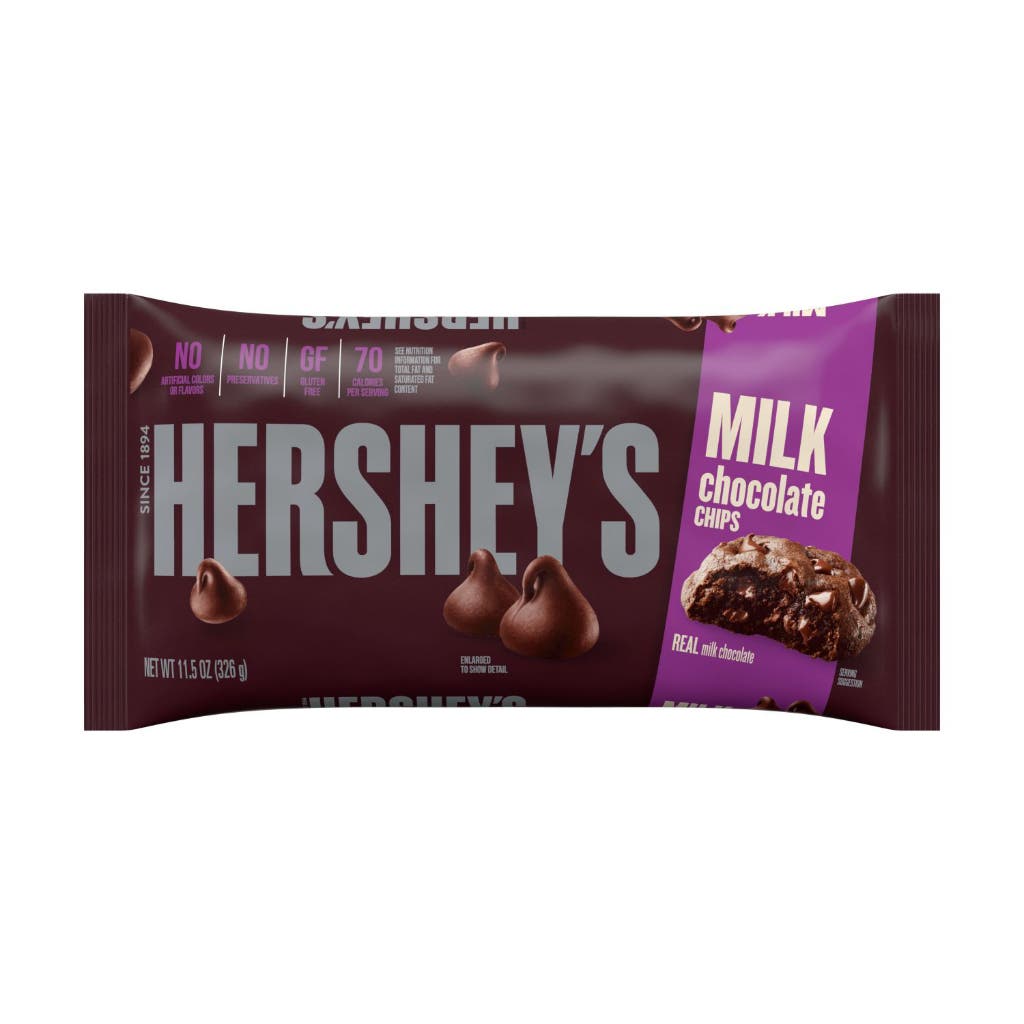 HERSHEY'S Milk Chocolate Baking Chips Bag 326g