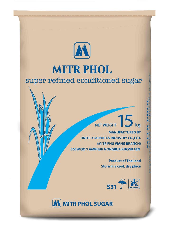 White Granulated Sugar Mitr Phol Super Refined Conditioned