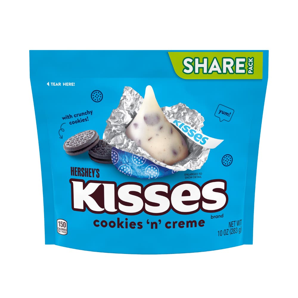 HERSHEY'S KISSES Cookies ‘n’ Creme Candy Pouch 283g