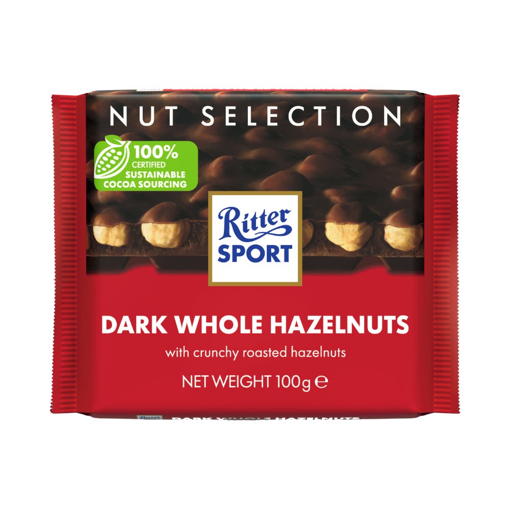 Ritter Sport Nut Sel.Dark Whole Hazelnut 10X100G Fe7029