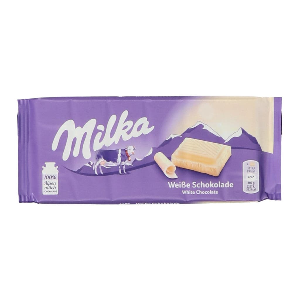 Milka White Chocolate Tablet