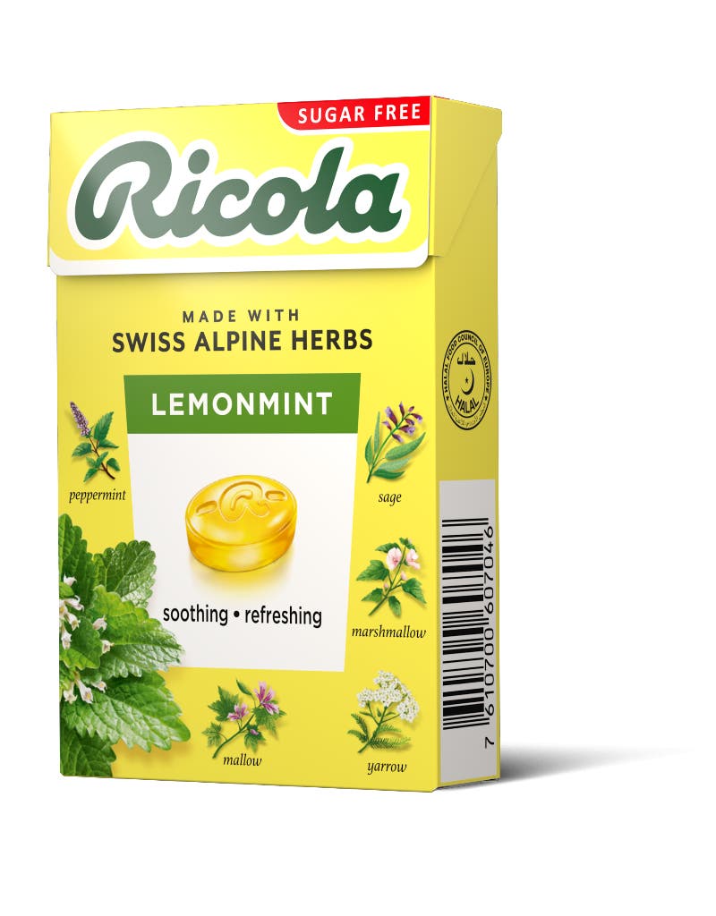 Ricola Swiss Herb Drops Lemon Mint Sugar Free 20x40 gr.