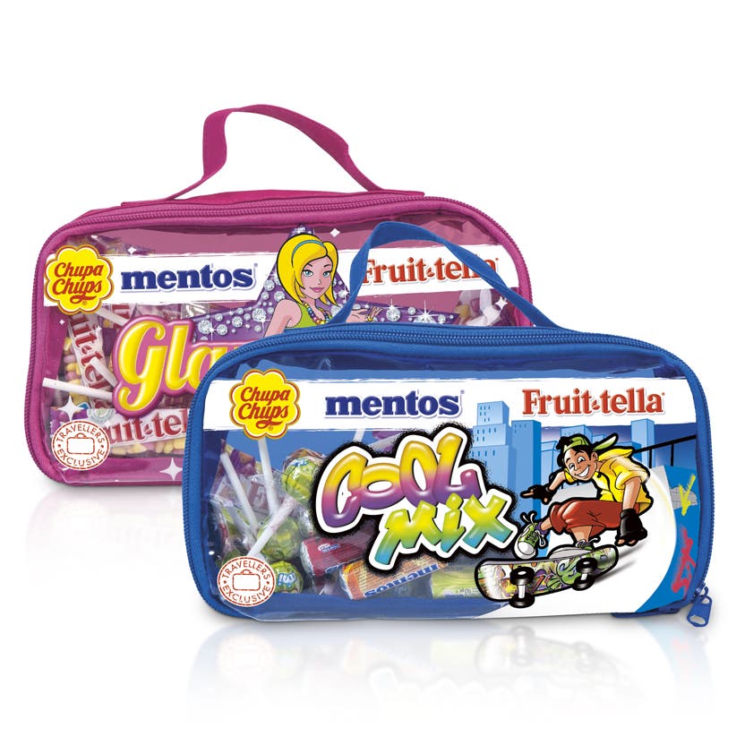 Assorted Sweets Mentos, Chupa Chups & Fruit-tella Minis Travel Kit
