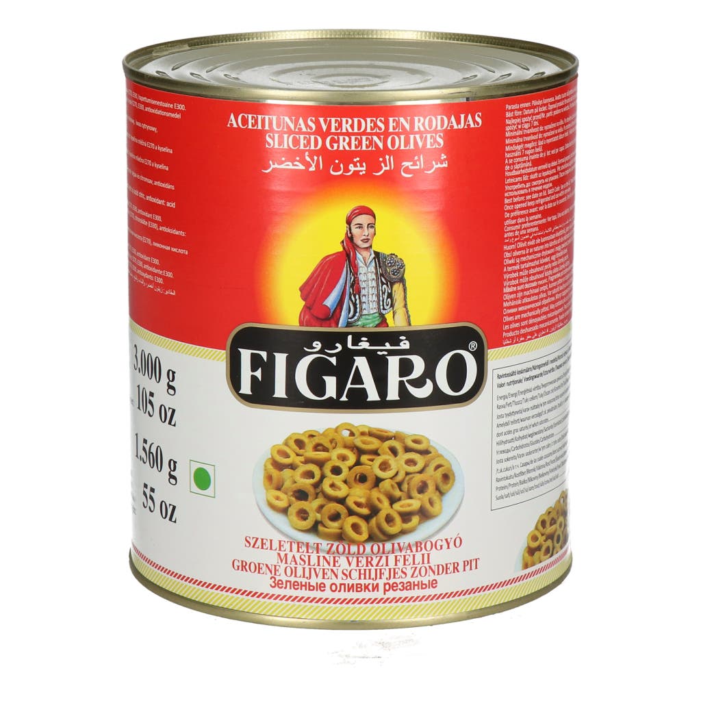 Olives without Stone Figaro Green Sliced