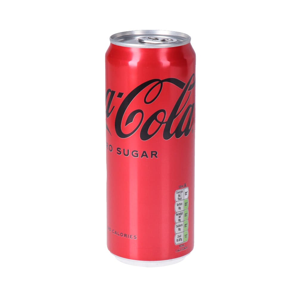 Coca Cola Zero Soft Drinks Sleek Can