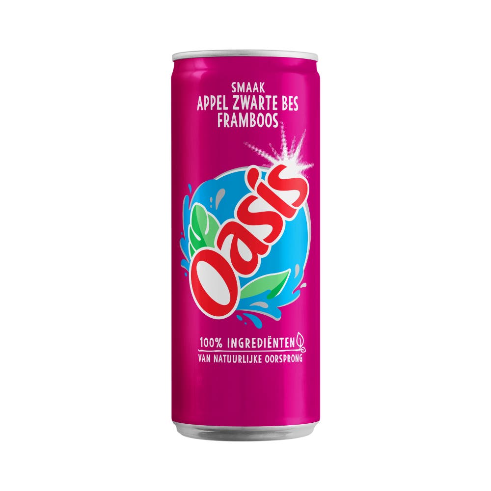 Soft Drinks Oasis Pomme Cassis Framboise  Deposit NL Logo