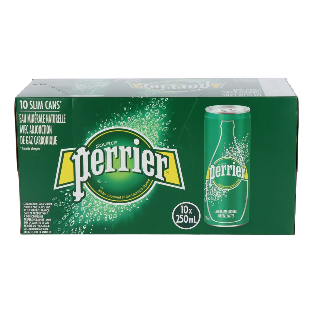 Perrier Mineral Water Sparkling Slim Can