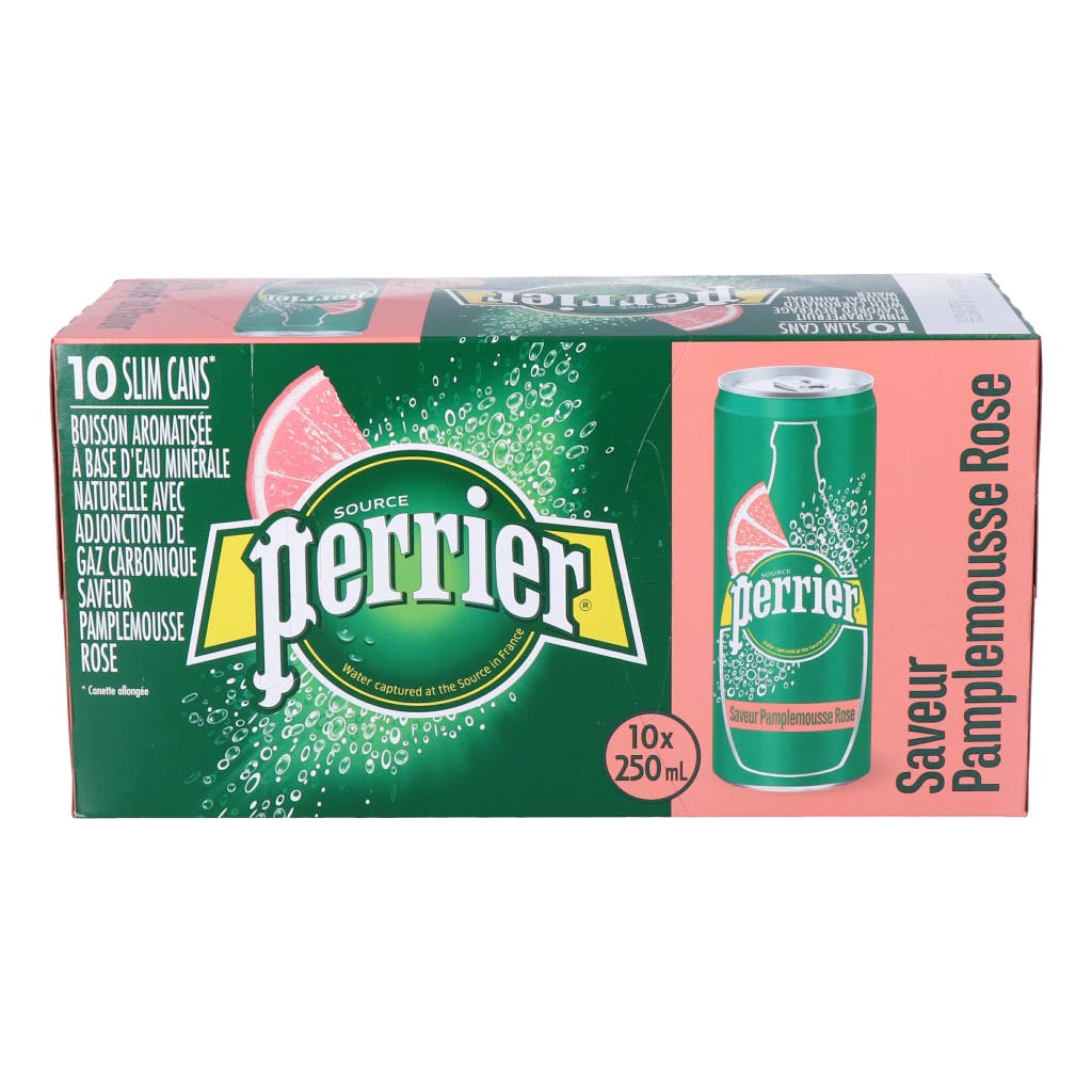Perrier Mineral Water Sparkling Grapefruit Slimcan