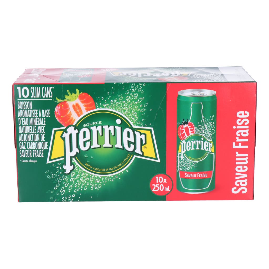 Perrier Mineral Water Sparkling Strawberry Slimcan