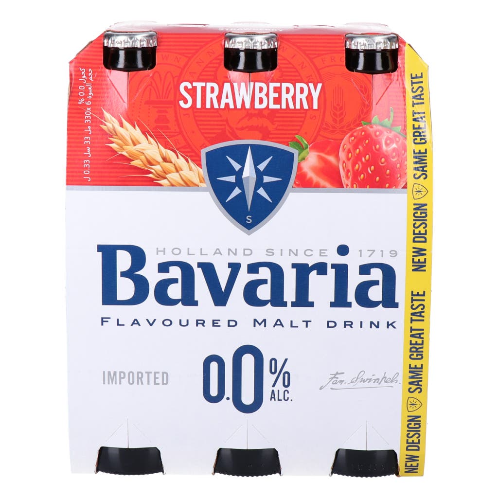 Non Alcoholic Bavaria Malt Drink Strawberry (4x6) To 33cl