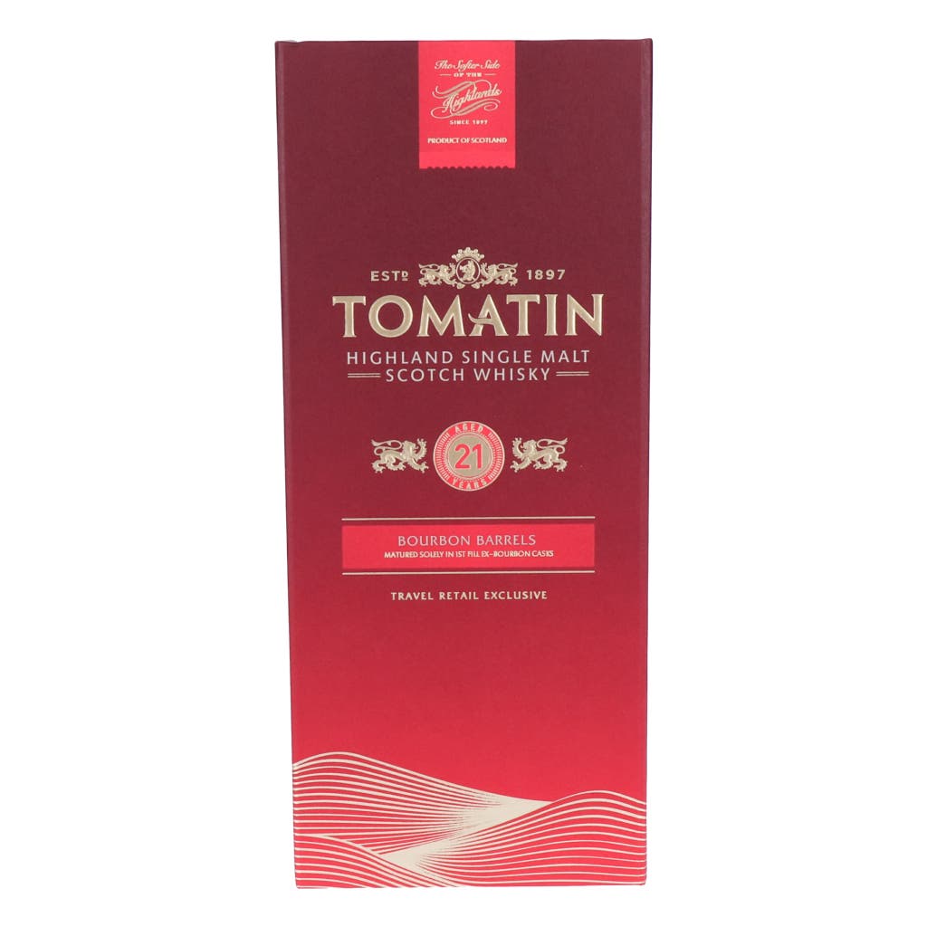 Whisky Tomatin Bourbon Barrels Aged 21 Years Giftbox